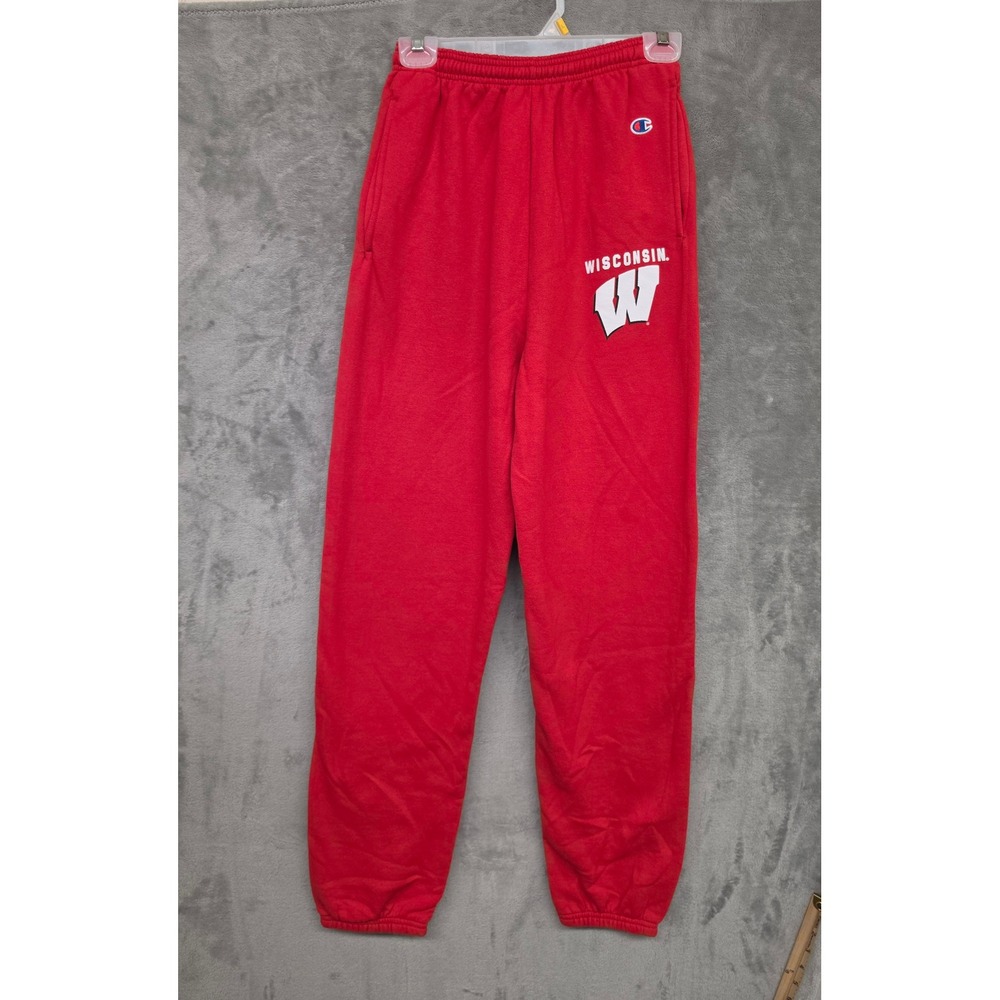 Wisconsin Badgers Champion Campus Jogger Sweatpants (Women's Small) Red
